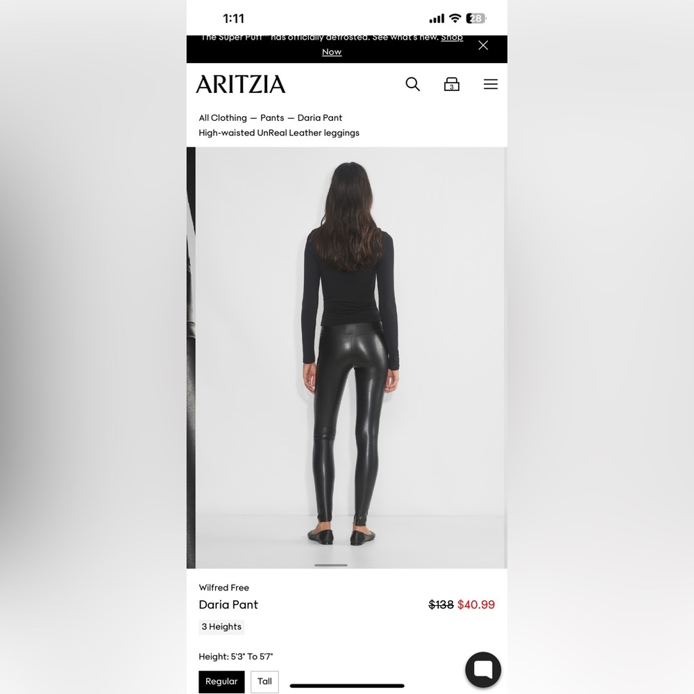 Aritzia Wilfred Free Daria Pant size small - Picture 3 of 7
